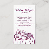 Carte De Visite Chef cuisinier Planification de l'événement Food P (Devant)