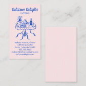 Carte De Visite Chef cuisinier Planification des événements Cuisin (Devant / Derrière)