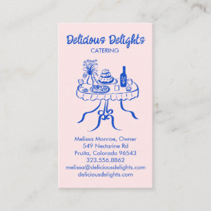 Carte De Visite Chef cuisinier Planification des événements Cuisin