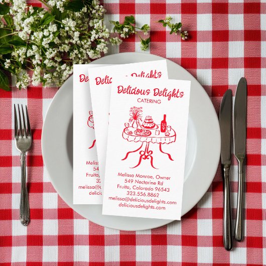 Carte De Visite Chef cuisinier Planification des événements Cuisin