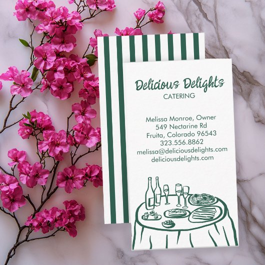 Carte De Visite Chef cuisinier Planification des événements Cuisin