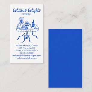 Carte De Visite Chef cuisinier Planification des événements Cuisin