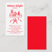 Carte De Visite Chef cuisinier Planification des événements Cuisin (Devant / Derrière)