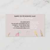 Carte De Visite Chef Cuisinier Rose Aquarelle Cuisson Ustensiles b (Dos)