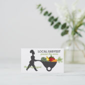 Carte De Visite Chef cuisinière cuisinière à brouettes végétales (Debout devant)