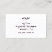 Carte De Visite Chef culinaire Blue Whisk Logo Purple Restauration (Dos)