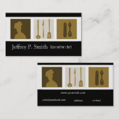 Carte De Visite Chef culinaire de cuisinier de restauration de (Devant / Derrière)