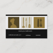 Carte De Visite Chef culinaire de cuisinier de restauration de (Dos)