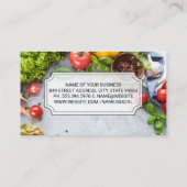 Carte De Visite Chef culinaire | Épices de légumes (Dos)
