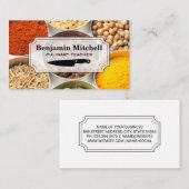 Carte De Visite Chef culinaire | Épices en tasses (Devant / Derrière)