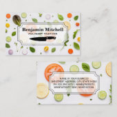 Carte De Visite Chef culinaire | Ingrédients végétaux (Devant / Derrière)