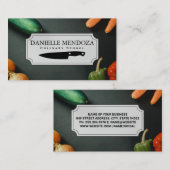 Carte De Visite Chef culinaire | Légumes sur table (Devant / Derrière)