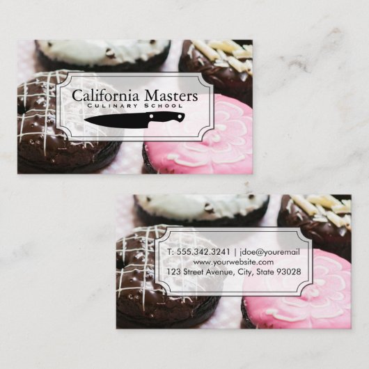 Carte De Visite Chef culinaire | Les beignets (Devant / Derrière)