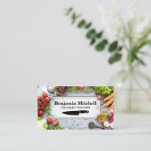 Carte De Visite Chef culinaire | Produits de légumes frais (Debout devant)