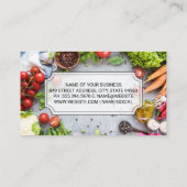 Carte De Visite Chef culinaire | Produits de légumes frais (Dos)
