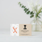 Carte De Visite Chef culinaire | Propriétaire du restaurant | Cuir (Debout devant)