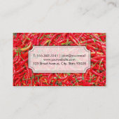 Carte De Visite Chef culinaire | Red Chilis (Dos)