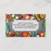 Carte De Visite Chef culinaire | Table pleine de fruits et légumes (Dos)