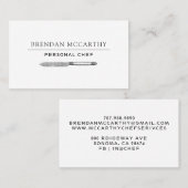 Carte De Visite Chef Cutlery Logo Chef Services (Devant / Derrière)
