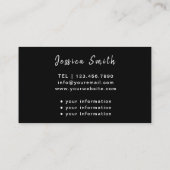 Carte De Visite Chef de carrière Golden Heart Design (Dos)