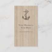 Carte De Visite Chef de construction - Ancre nautique (Dos)