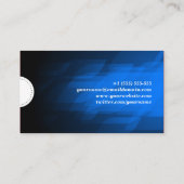 Carte De Visite Chef de construction - Moderne Bleu foncé (Dos)