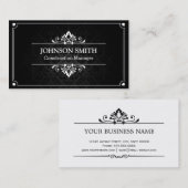 Carte De Visite Chef de construction - Ombre de Damas (Devant / Derrière)