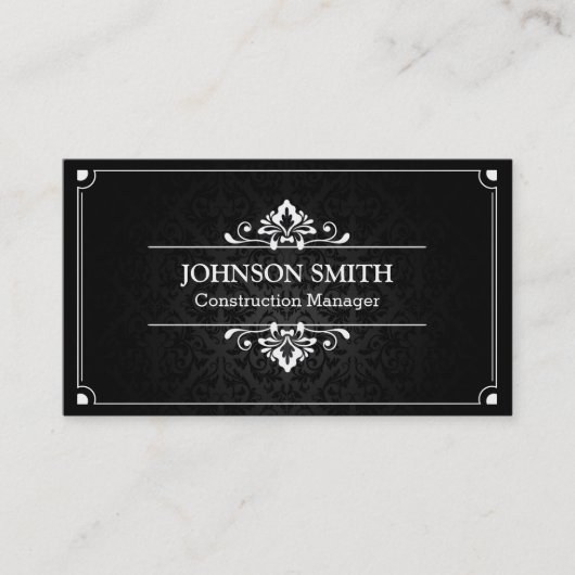 Carte De Visite Chef de construction - Ombre de Damas (Devant)