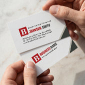 Carte De Visite Chef de construction - Simple Chic Red