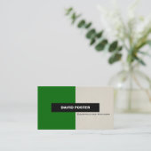 Carte De Visite Chef de construction - Simple élégant et élégant (Debout devant)