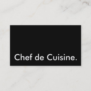 Carte De Visite Chef de cuisine.