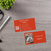 Carte De Visite Chef de cuisine privé, photo rouge, service de res