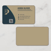 Carte De Visite Chef de service administratif de Marine Modern (Devant / Derrière)