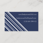 Carte De Visite Chef de travail Bleu Arrière - plan Blancs (Dos)