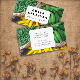 Carte De Visite Chef d'entraîneur nutritionniste en santé Zucchini