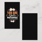 Carte De Visite Chef-d'oeuvre de Dieu Éphésiens 2:10 Verse de la B (Devant / Derrière)