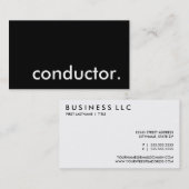 Carte De Visite chef d'orchestre. (Devant / Derrière)