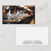 Carte De Visite Chef en cuisine | Couteau métallique (Devant / Derrière)