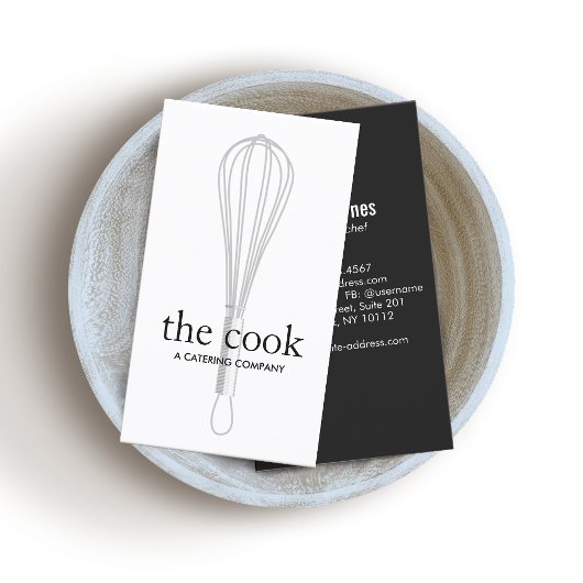 Carte De Visite Chef et Baker Whisk