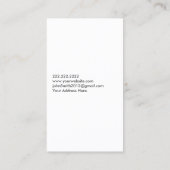 Carte De Visite Chef et vin professionnel (Dos)