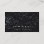 Carte De Visite Chef exécutif | Ardoise | Vaisselle (Dos)