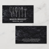 Carte De Visite Chef exécutif | Ardoise | Vaisselle (Devant / Derrière)