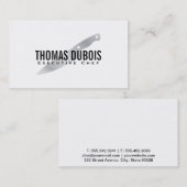 Carte De Visite Chef exécutif | Argent (Devant / Derrière)