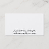 Carte De Visite Chef exécutif | Argent (Dos)