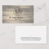Carte De Visite Chef exécutif | Bois et icônes (Devant / Derrière)