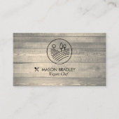 Carte De Visite Chef exécutif | Bois et icônes (Devant)