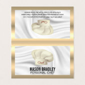 Carte De Visite Chef exécutif | Casquette culinaire Métallurgie (Extérieur déplié)
