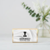 Carte De Visite Chef exécutif | Culinary Gold Metallic Business (Debout devant)