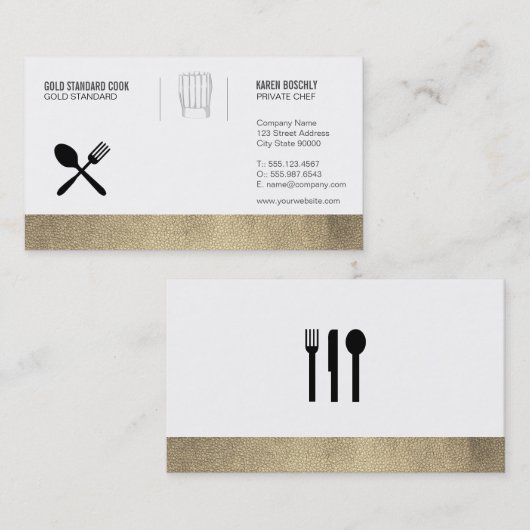Carte De Visite Chef exécutif Gold (Devant / Derrière)