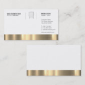 Carte De Visite Chef exécutif Gold Trim (Devant / Derrière)